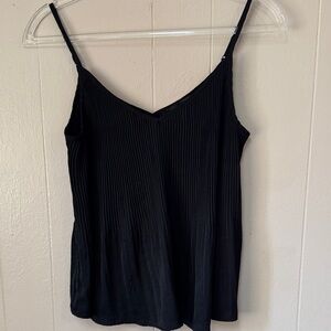Express Black Ribbed Camisole Top